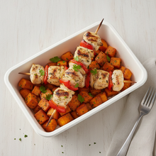 Brochetas de pollo con boniato