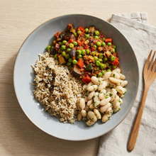 Samfaina completa con frijoles blancos