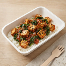 Curry de tofu con espinacas