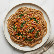 Turkey bolognese spaghetti